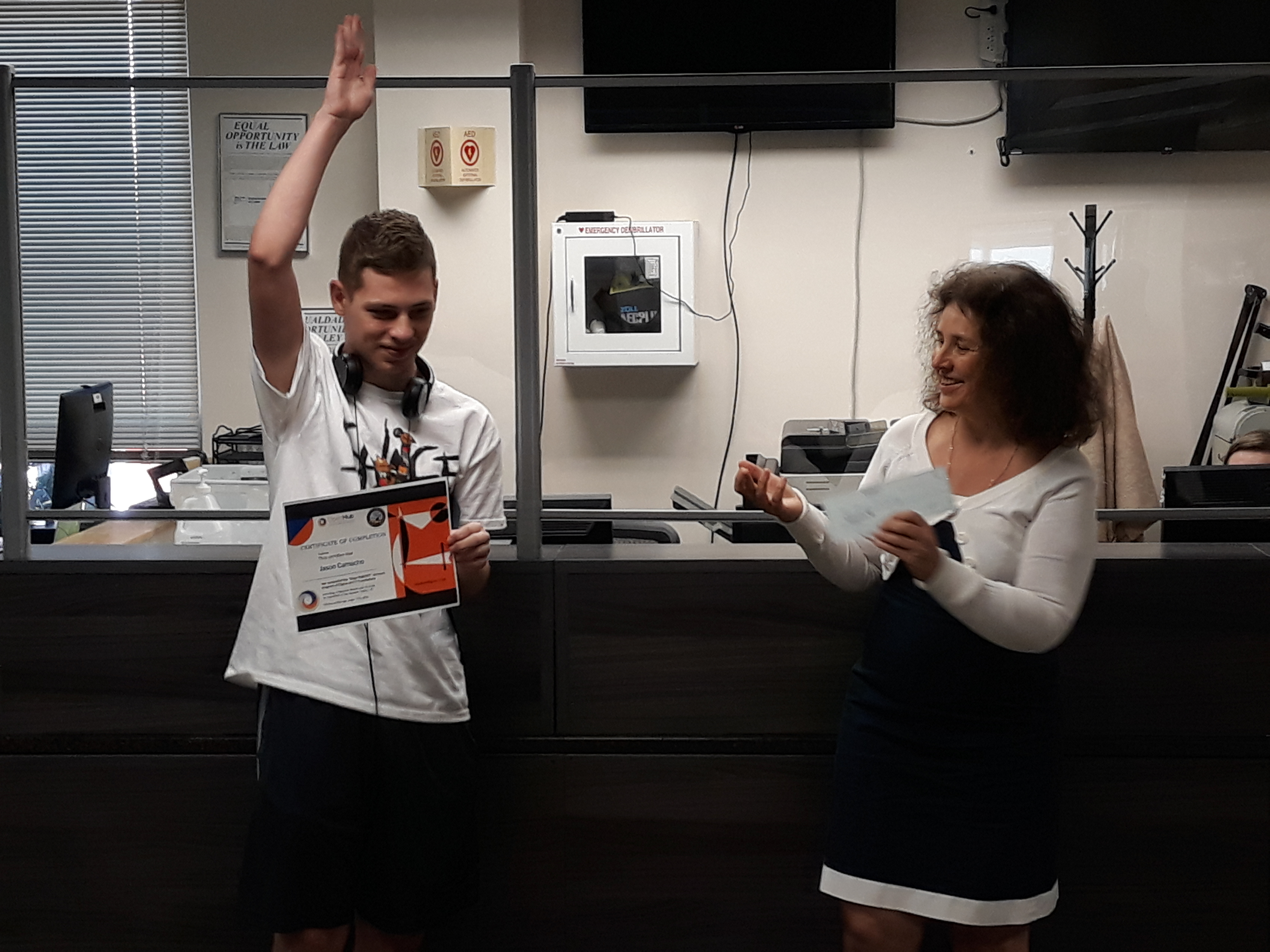 Open Reboot students receive certificates from Dutchess County and OpenHub